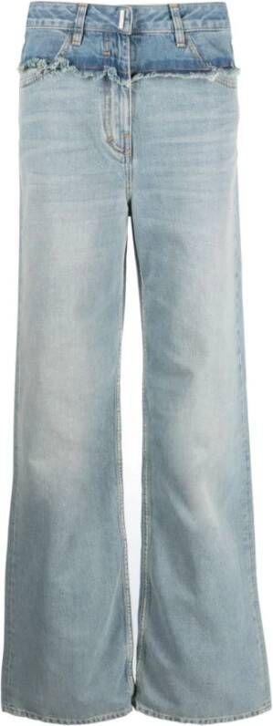 Givenchy Twee-Tone Straight-Leg Jeans Blauw Dames
