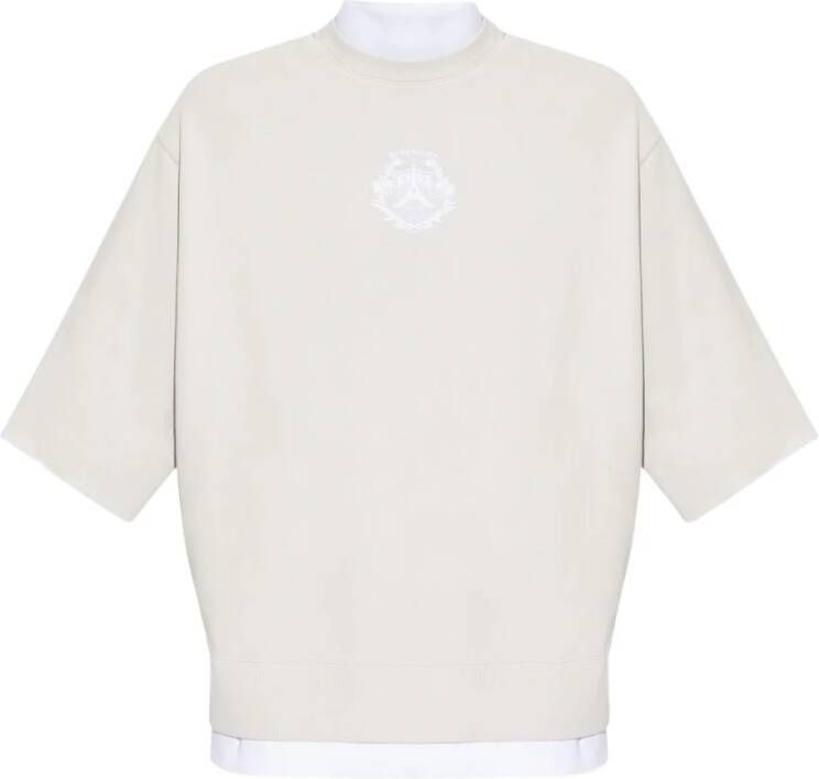 Givenchy Tweelaagse sweatshirt met korte mouwen Grijs Heren