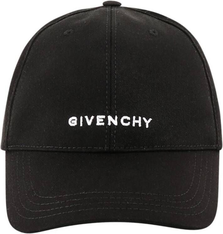 Givenchy Verstelbare katoenen pet met geborduurd logo Zwart Heren