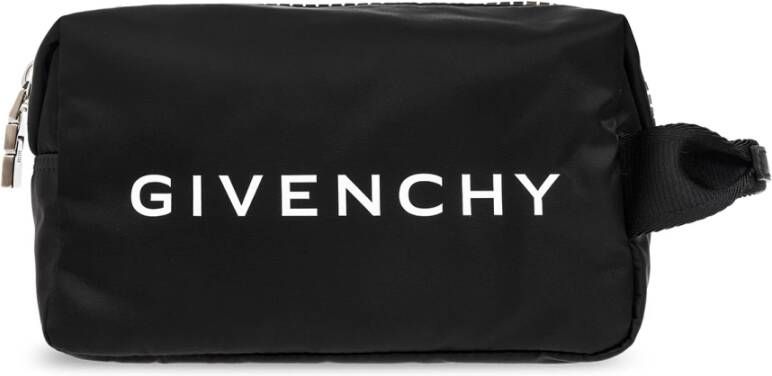 Givenchy G-Zip Nylon Pouch met 4G Rits Black Heren