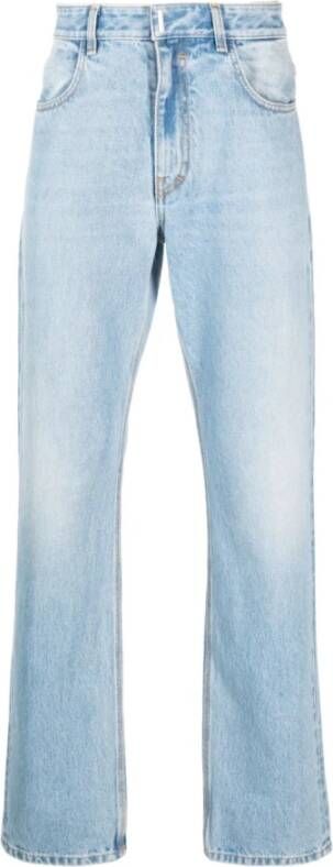 Givenchy Wijde jeans met middelhoge taille Blauw Heren