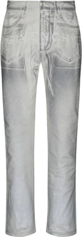 Givenchy Witte beschilderde denim jeans White Heren