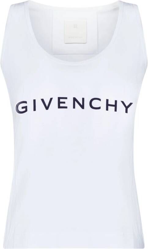 Givenchy Witte Mouwloze Top met Archetype Print Wit Dames