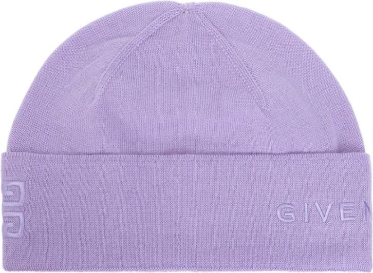 Givenchy Stijlvolle wollen beanie voor heren Purple Heren