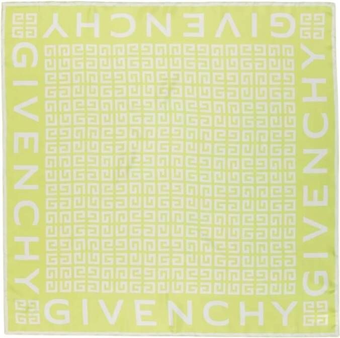 Givenchy Zijden Vierkante Sjaal 4G Print Green Dames