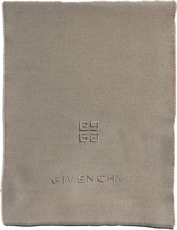 Givenchy Zijden Sjaal voor Mannen met Geborduurd Logo Bruin Heren