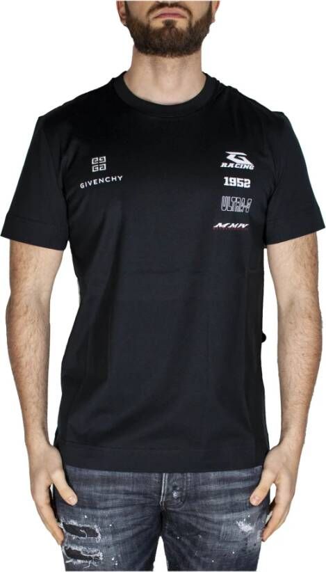 Givenchy Zwart Racing Logo T-Shirt Zwart Heren