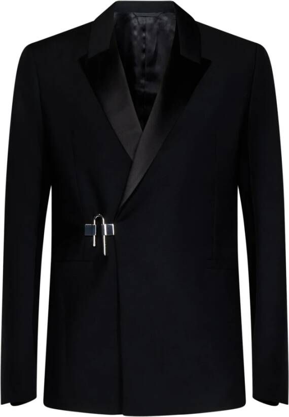Givenchy Zwarte Aw23 buitenkleding jas Zwart Heren