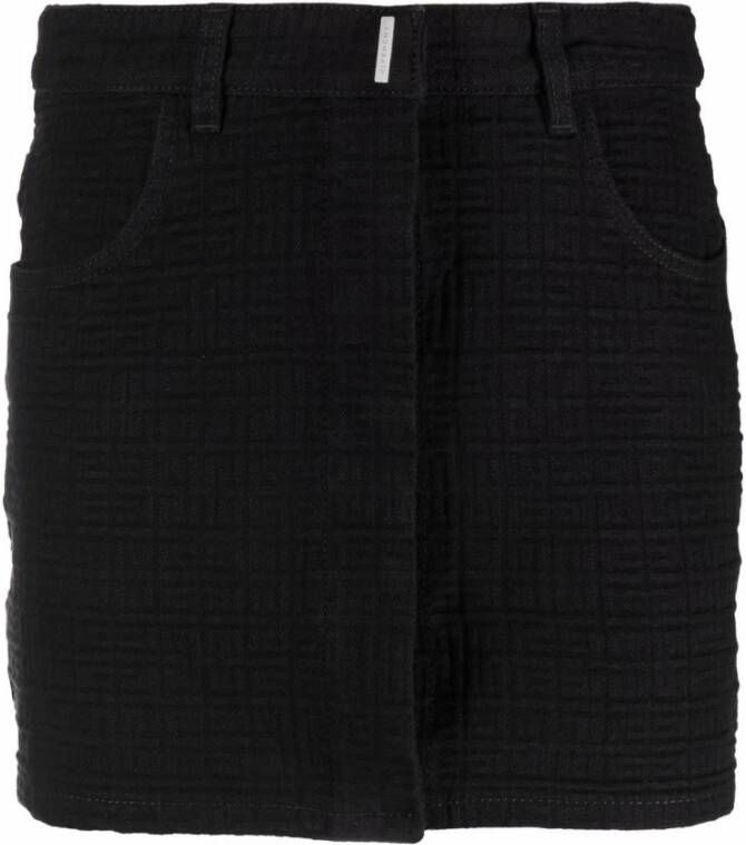 Givenchy Zwarte Denim Rok Laatste Mode Zwart Dames
