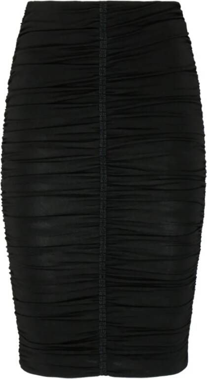 Givenchy Zwarte Gerimpelde Rok Zwart Dames