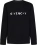 Givenchy Zwarte Katoenen Crew Neck Sweatshirt met Wit Logo Zwart Heren - Thumbnail 1
