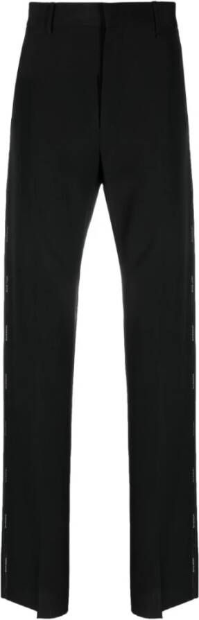 Givenchy Zwarte Broek met Ruwe Snit en Slim Fit Black Dames