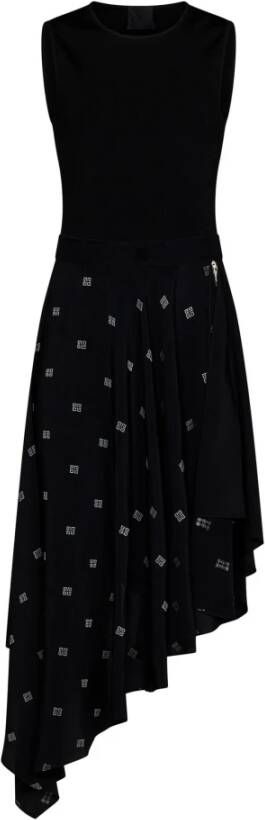 Givenchy Zwarte Midi Jurk Tijdloze Stijl Zwart Dames