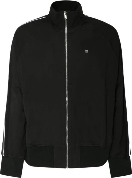 Givenchy Zwarte technische jersey track jas Zwart Heren