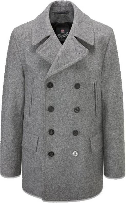 Gloverall Churchill Reefer Peacoat Grijs-XS Grijs Heren