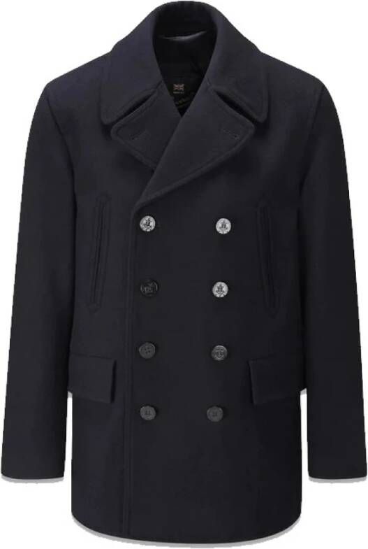 Gloverall Churchill Reefer Peacoat Navy-S Blauw Heren