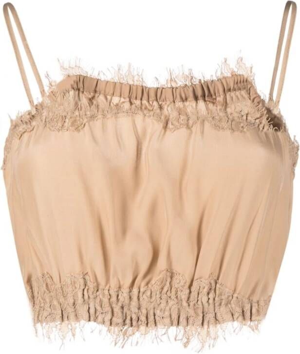 Gold Hawk Sleeveless Tops Beige Dames