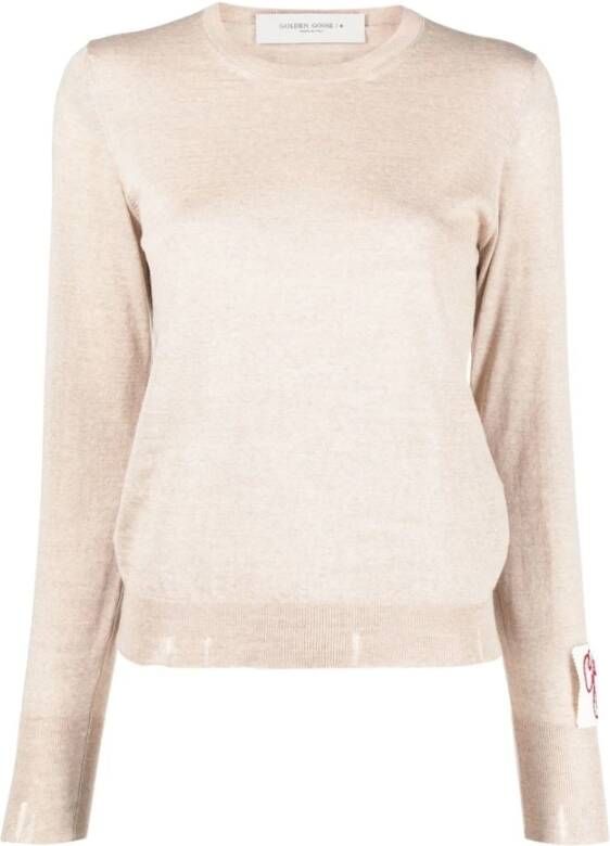 Golden Goose Basis Ronde Hals Demilee Top Beige Dames