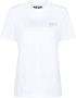 Golden Goose Regulier Logo T-Shirt Grote Ster White Dames - Thumbnail 4