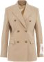 Golden Goose Dubbelbreasted wollen blazer jas Beige Dames - Thumbnail 1