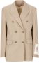 Golden Goose Beige Dubbelrijige Blazer met Gouden Knopen Beige Dames - Thumbnail 1