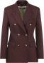 Golden Goose Diva Double Breasted Blazer in Gabardine Brown Dames - Thumbnail 1
