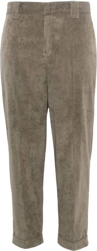 Golden Goose corduroy cropped tapered trousers Beige Heren