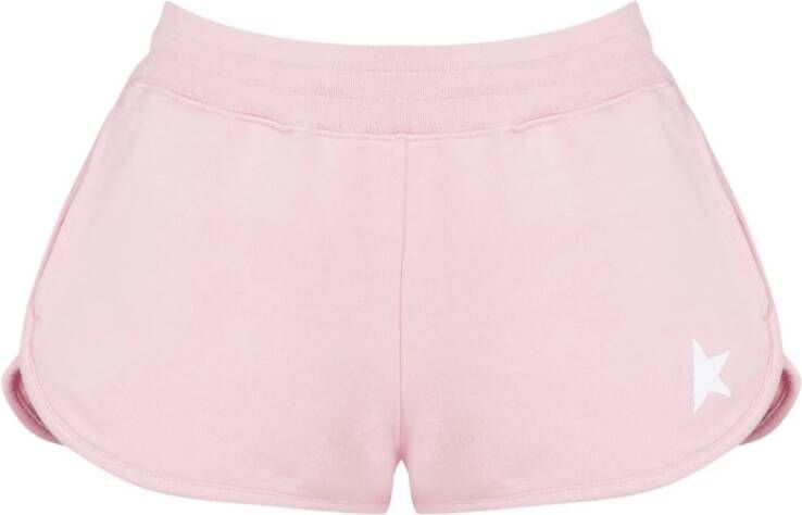 Golden Goose Sterrenprint track shorts Pink Dames
