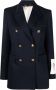 Golden Goose Blauwe Wollen Blend Double-Breasted Blazer Jas Blue Dames - Thumbnail 1