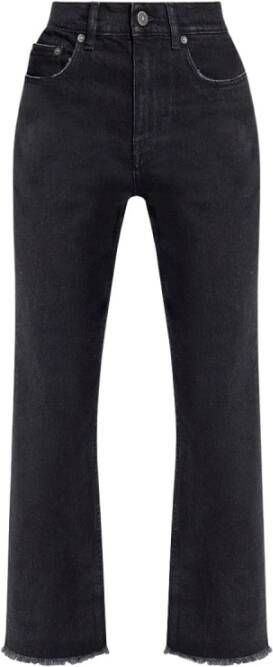 Golden Goose Zwarte stretchkatoenen jeans met rechte pijpen Black Dames