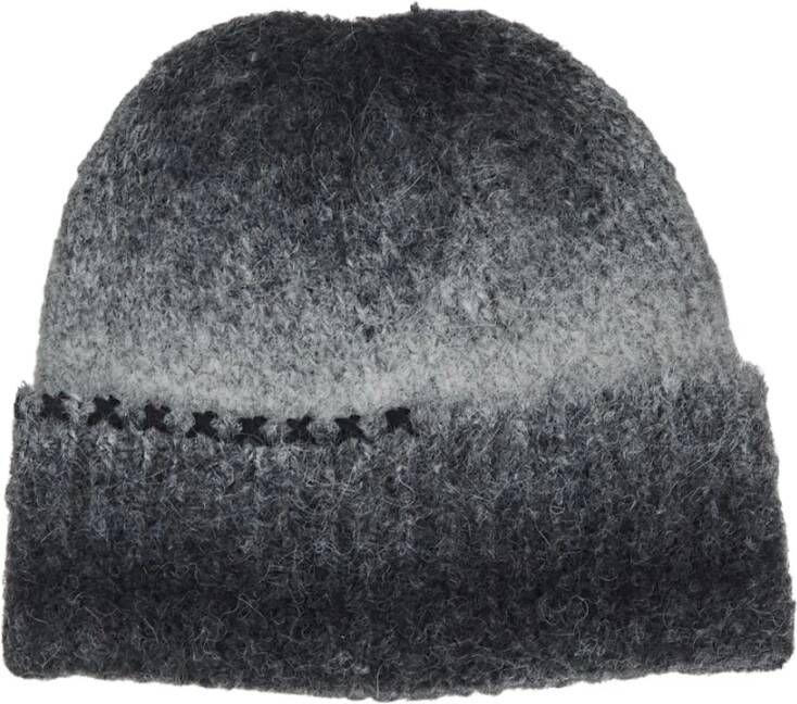 Golden Goose Geborduurde Beanie Muts Grijs Heren