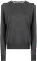 Golden Goose Grijze Crew-Neck Sweatshirt met Kristalversiering Gray Dames - Thumbnail 1