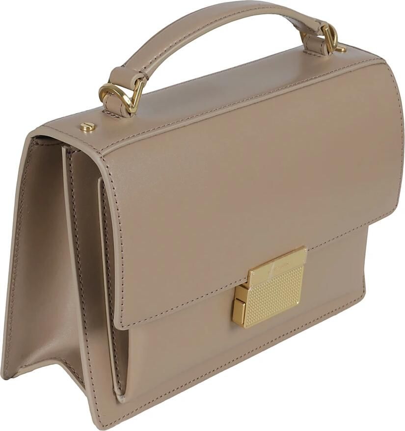 Golden Goose Beige leren handtas met verstelbare riem Brown Dames - Foto 3