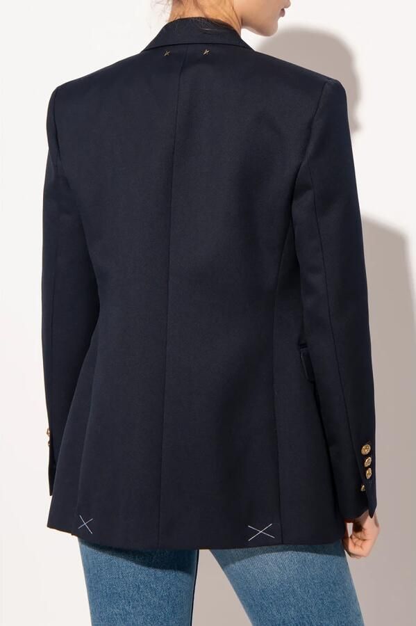 Golden Goose Blauwe Wollen Blend Double-Breasted Blazer Jas Blue Dames - Foto 5