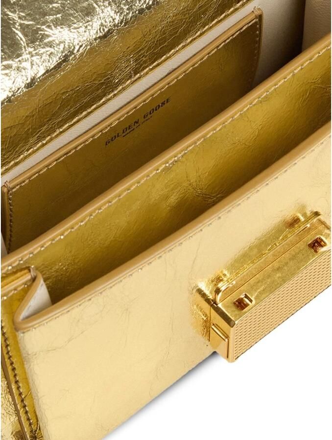 Golden Goose Metallic Finish Schoudertas met Sluiting Yellow Dames - Foto 3