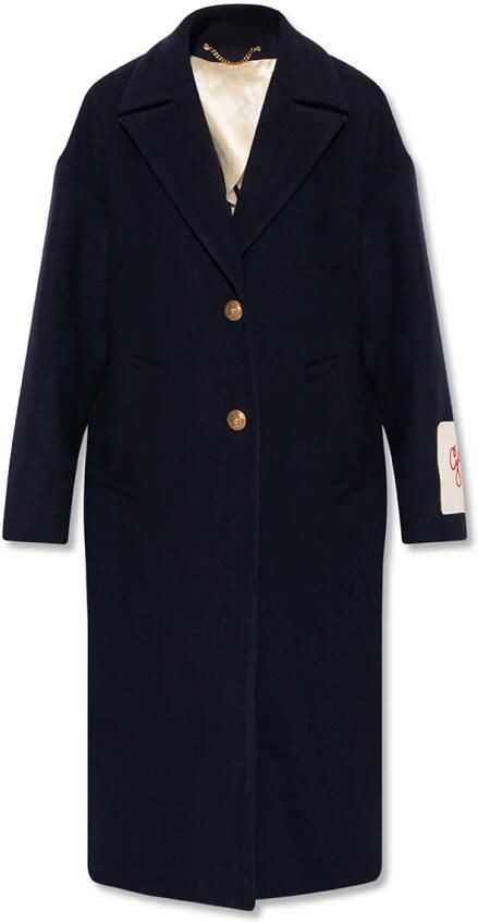 Golden Goose Bertina Wollen Jas met Versierde Knopen Blue Dames - Foto 6