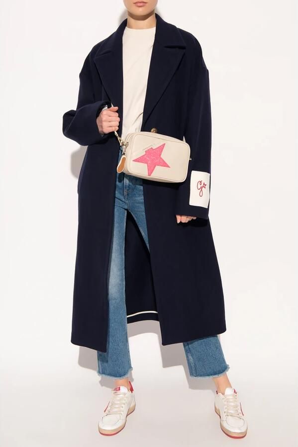 Golden Goose Bertina Wollen Jas met Versierde Knopen Blue Dames - Foto 8