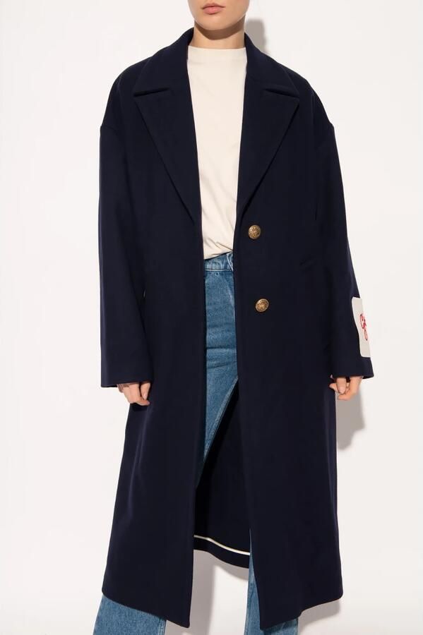 Golden Goose Bertina Wollen Jas met Versierde Knopen Blue Dames - Foto 9