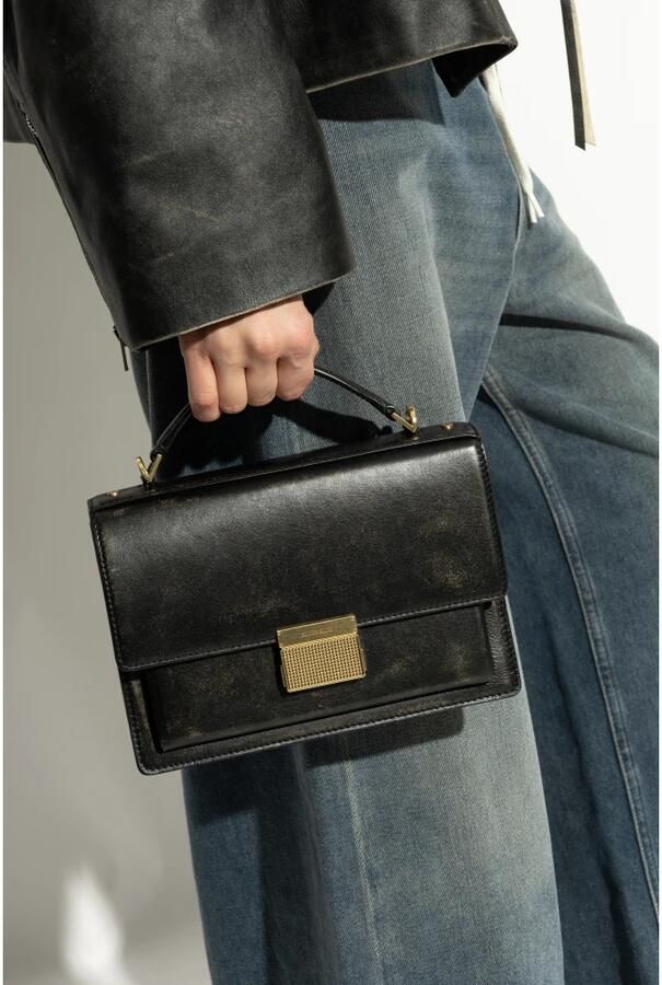 Golden Goose Foldover Tas met Verstelbare Riem Black Dames - Foto 3