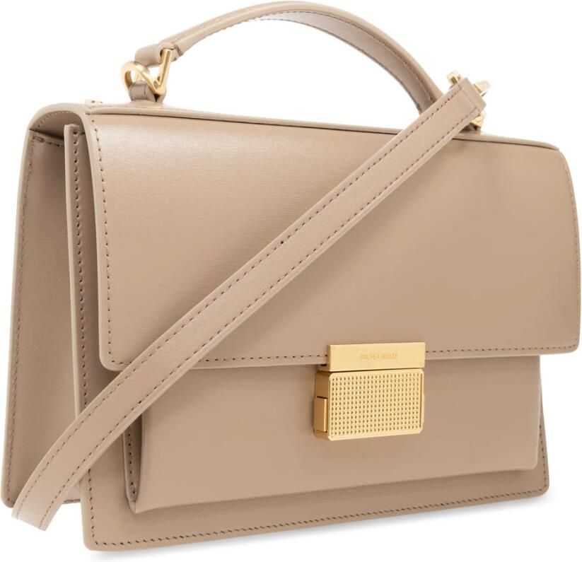 Golden Goose Beige leren handtas met verstelbare riem Brown Dames - Foto 6