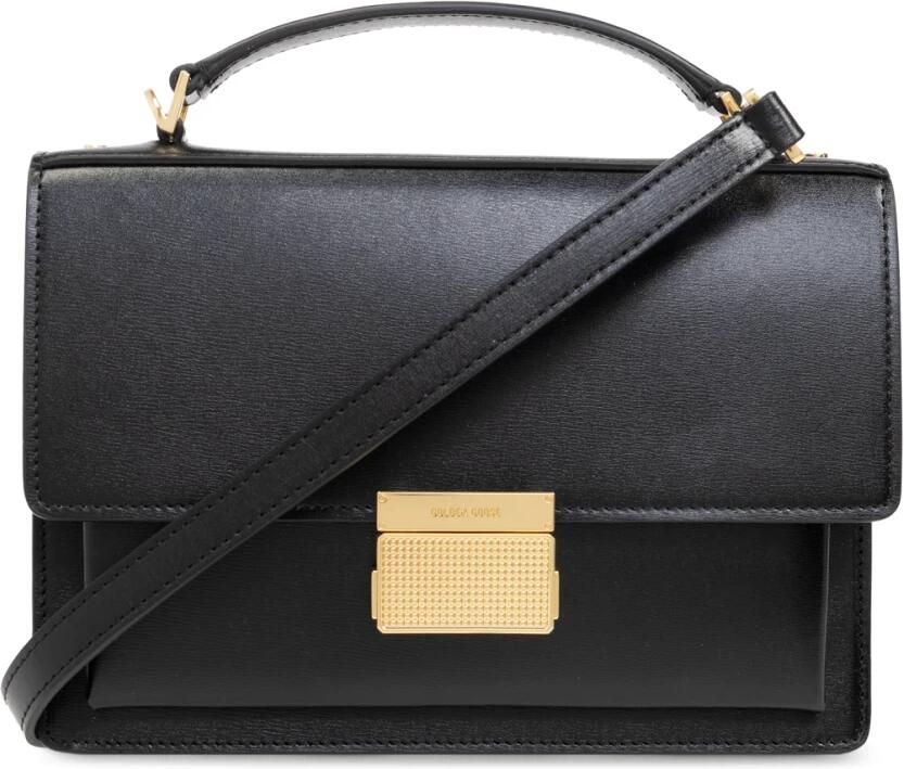 Golden Goose Palmellato leren body met gouden metalen details Black Dames