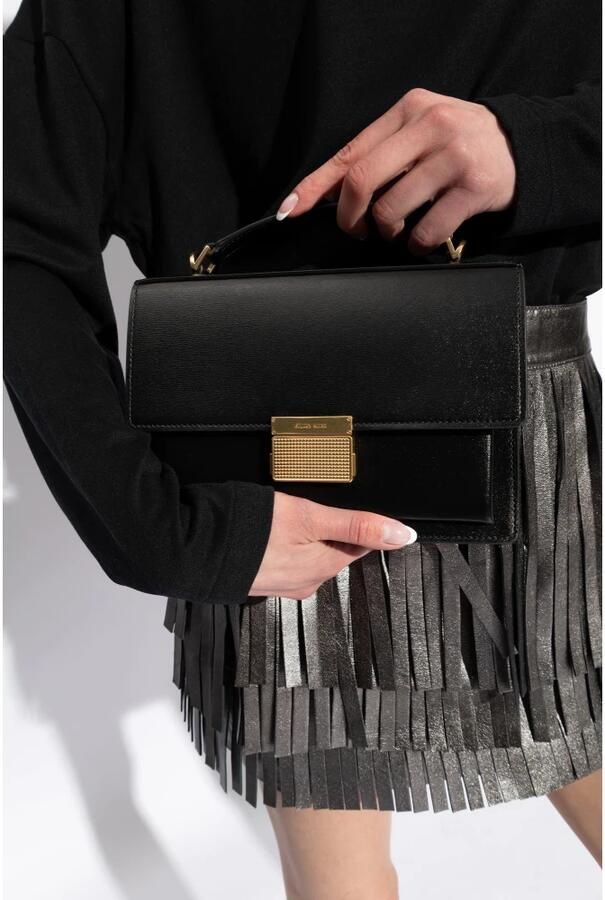 Golden Goose Palmellato leren body met gouden metalen details Black Dames - Foto 5
