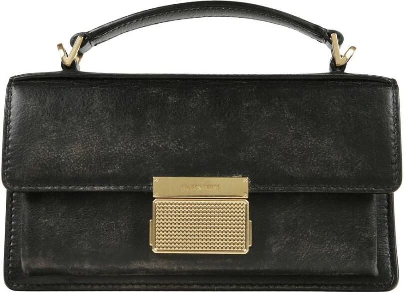 Golden Goose Zwarte leren schoudertas met goudkleurige hardware Black Dames - Foto 4
