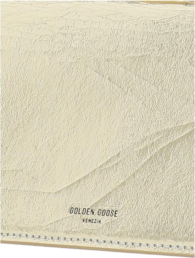 Golden Goose Metallic Finish Schoudertas met Sluiting Yellow Dames - Foto 6