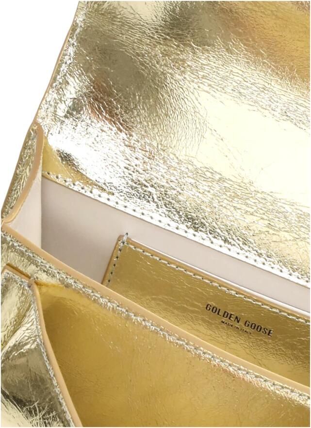 Golden Goose Metallic Finish Schoudertas met Sluiting Yellow Dames - Foto 7