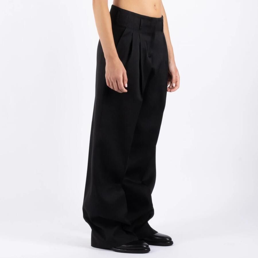 Golden Goose Zwarte wollen broek met sterdetail Black Dames - Foto 3