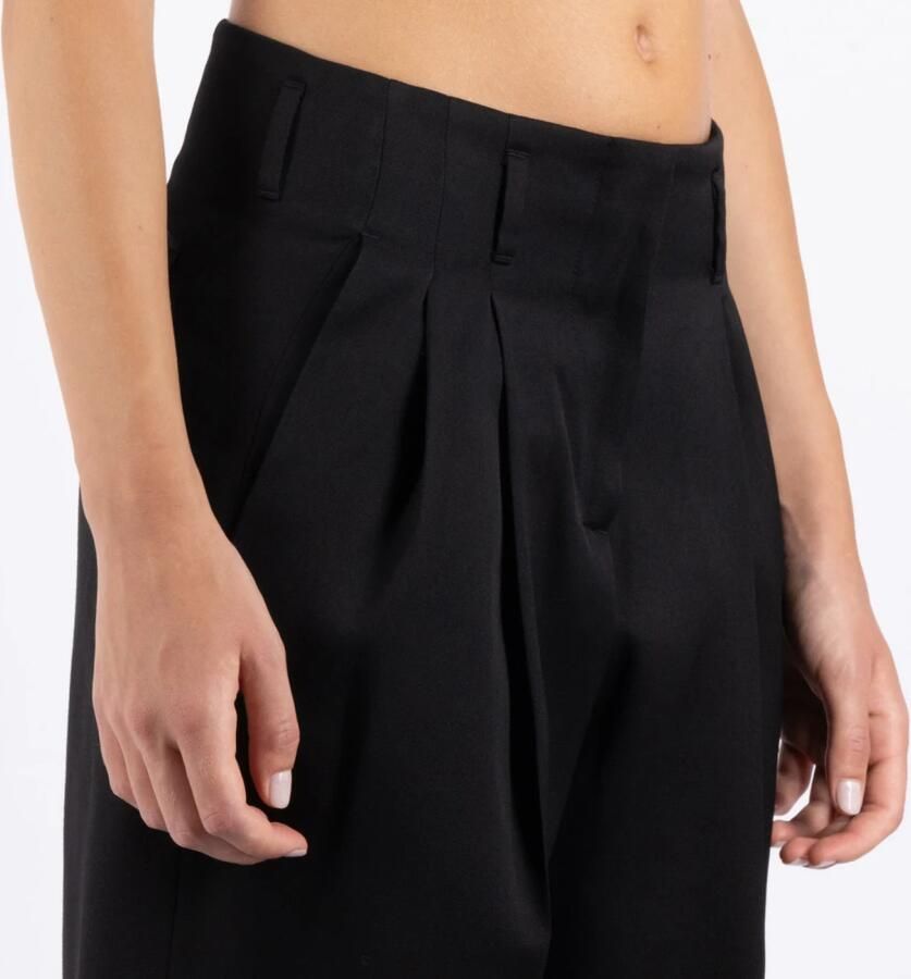 Golden Goose Zwarte wollen broek met sterdetail Black Dames - Foto 6