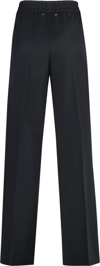 Golden Goose Wollen Pantalon met Elastische Tailleband Blue Dames