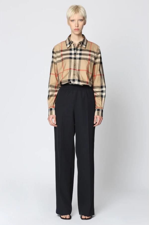 Golden Goose Wollen Pantalon met Elastische Tailleband Blue Dames - Foto 2