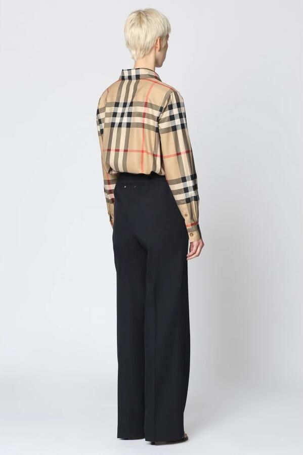 Golden Goose Wollen Pantalon met Elastische Tailleband Blue Dames - Foto 3
